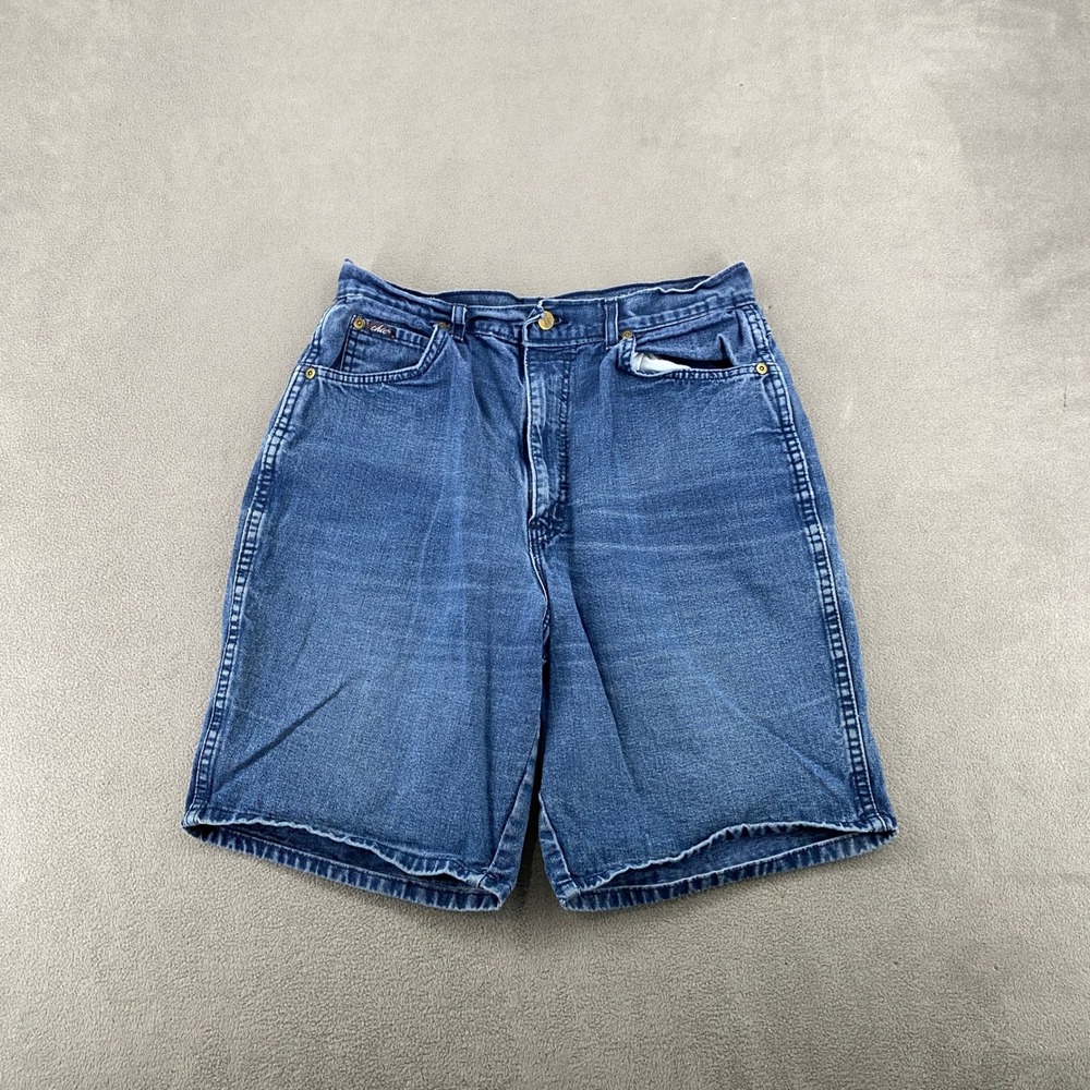 Vintage Chic Denim Shorts Womens 25 High Rise Medium Wash Cotton Made in USA